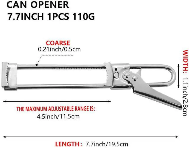 Alt view image 2 of 6 - Jar & Bottle Opener, Adjustable Multifunctional Stainless Steel Can Opener Jar Lid Gripper, Manual,Kitchen Accessories