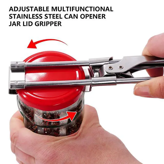 Alt view image 3 of 6 - Jar & Bottle Opener, Adjustable Multifunctional Stainless Steel Can Opener Jar Lid Gripper, Manual,Kitchen Accessories