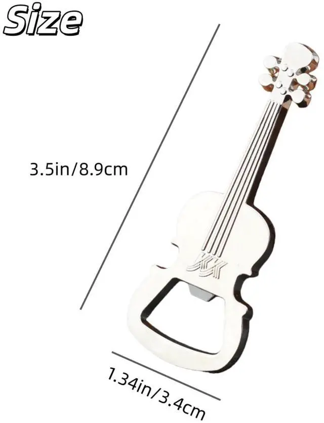 Alt view image 2 of 7 - Guitar Bottle Opener Metal Beer Bottle Opener Music Lover for Wedding Party Favor Christmas Birthday Guitar Shaped Gift Souvenirs