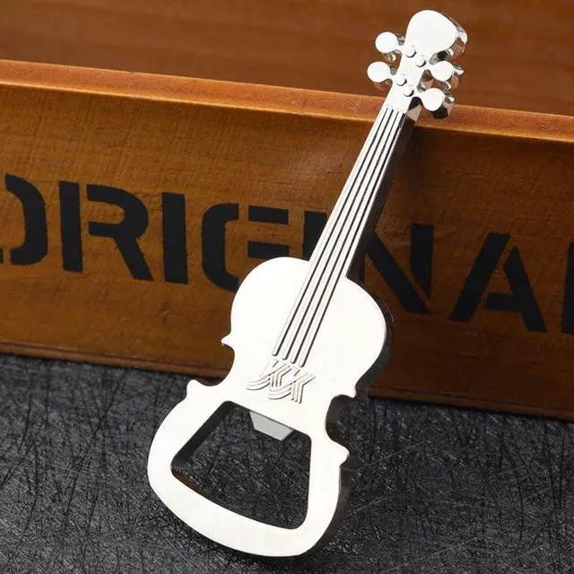 Alt view image 5 of 7 - Guitar Bottle Opener Metal Beer Bottle Opener Music Lover for Wedding Party Favor Christmas Birthday Guitar Shaped Gift Souvenirs
