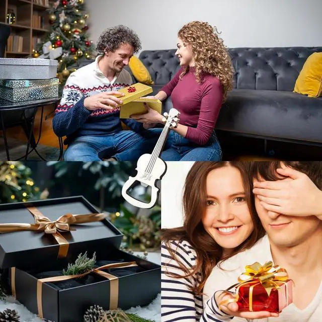 Alt view image 7 of 7 - Guitar Bottle Opener Metal Beer Bottle Opener Music Lover for Wedding Party Favor Christmas Birthday Guitar Shaped Gift Souvenirs