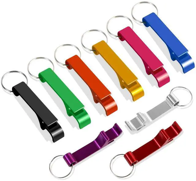 Main image of 9 PCS Aluminum Beer Bottle Openers, Colorful Keychain Bottle Openers | Beer Opener,Portable Bottle Opener,Keychain Opener,Colorful Aluminum Bottle Openers Keychains,for Beer,Cans,Soda,9 Colors