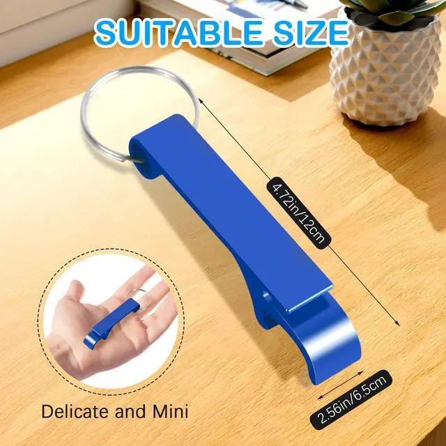 Alt view image 2 of 7 - 9 PCS Aluminum Beer Bottle Openers, Colorful Keychain Bottle Openers | Beer Opener,Portable Bottle Opener,Keychain Opener,Colorful Aluminum Bottle Openers Keychains,for Beer,Cans,Soda,9 Colors