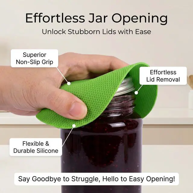 Alt view image 2 of 7 - Jar Opener Gripper Pad - 6 PCS Jar Grippers with Non Slip Grip | Rubber Bottle Opener for Seniors, Arthritis, Weak Hands, Multi-Function Gripper Pad for Tight Lids & Caps, 6 Colors