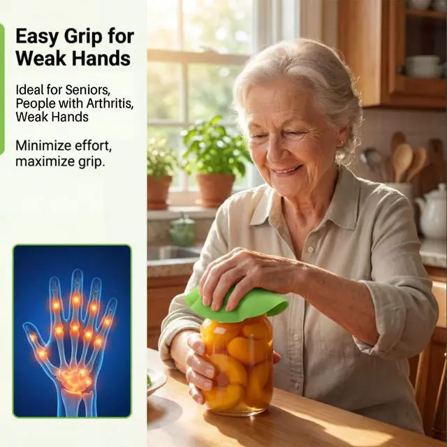 Alt view image 3 of 7 - Jar Opener Gripper Pad - 6 PCS Jar Grippers with Non Slip Grip | Rubber Bottle Opener for Seniors, Arthritis, Weak Hands, Multi-Function Gripper Pad for Tight Lids & Caps, 6 Colors