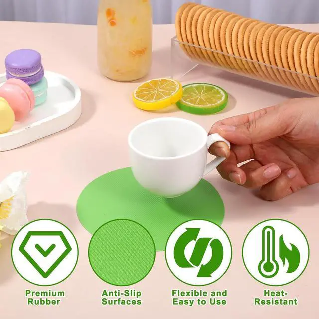 Alt view image 4 of 7 - 4 Pack Jar Opener, Silicone Bottle Opener Gripper Pad Top Rated for Seniors | Rubber Jar Opener Tool for Weak Hands and Arthritis, Green & Blue