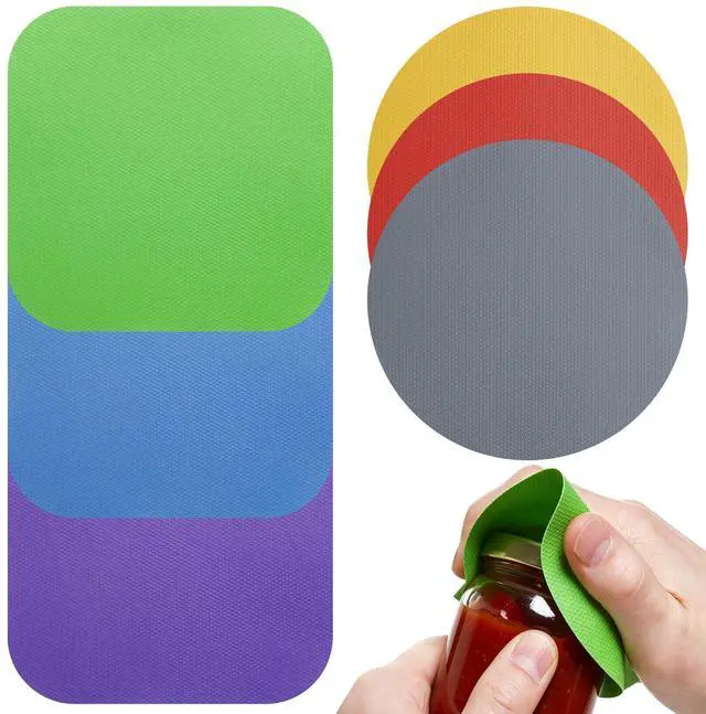 Main image of 6 Pcs Jar Opener,Bottle Opener,Rubber Jar Openers for Seniors with Arthritis Weak Hands, Anti-Slip Gripper Pads for Bottles Cans Lids, Dual-Shape Kitchen Gadgets with Heat Insulation(6 Colors)