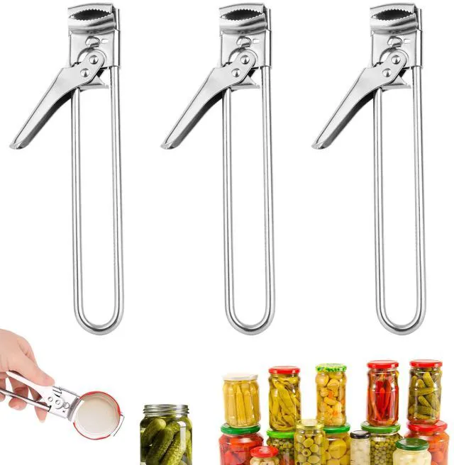 Main image of 3pcs Adjustable Stainless Steel Jar Openers, Multifunctional Metal Manual Glass Can Bottle Tin Opener Jar Lid Gripper for Seniors & Weak Hands Kitchen Gadgets Accessories