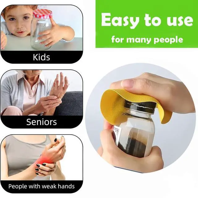 Alt view image 4 of 5 - 6-Pack Rubber Jar Opener Bottle Gripper Pads | Non-Slip, Multi-function, Easy-Open Lids for Seniors, Arthritis & Weak Hands (Circle, 6-Pack)