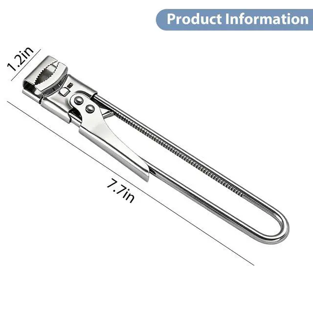 Alt view image 2 of 7 - Adjustable Stainless Steel Jar Opener for Seniors & Weak Hands, Bottle Lid Opener Tool with Non-Slip Grip, Easy Manual Canning Jar Cap Cracker Openers for Jars, Tops, Cans. (1)
