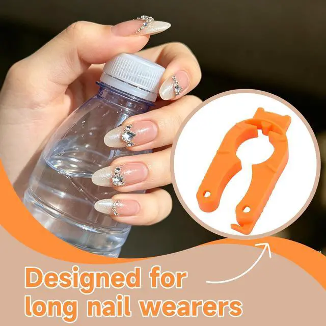 Alt view image 3 of 6 - Water Bottle Opener, Bottle Openers for Seniors, 3-in-1, 3-Pack Orange | Bottle Cap Opener, Plastic Bottle Opener, Magnetic, Ergonomic Grip, Lightweight, for Arthritis & Weak Hands, 3-Pack Orange