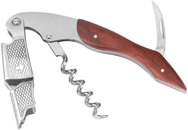 Main image of Wine Bottle Opener Set Premium Corkscrew with Foil Cutter & Beer Bottle Opener Ergonomic Wooden Handle for Smooth Cork Removal Sommelier Accessories Gift for Wine Lovers