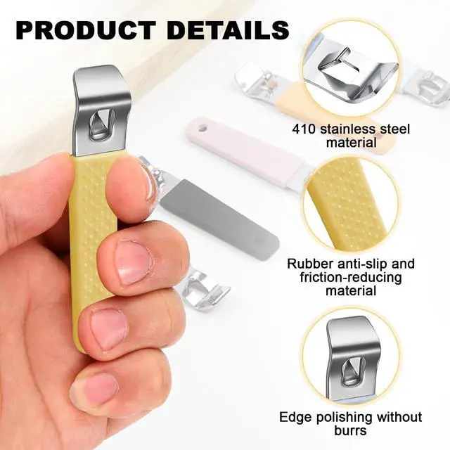 Alt view image 3 of 6 - 4 Pcs Vial Opener,Versatile Stainless Steel Oral Liquid Decappers, | With A Non-Slip Silicone Protective Cover,For Opening Oral Liquid Bottle Caps,