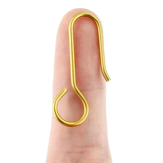 Alt view image 7 of 7 - 60pcs Metal Curtain Track Hooks S-Shaped Shower Curtain Hooks Gold | Small Ceiling Curtain Track Hooks, Drape Curtain Wire Hooks for Bathroom Shower Ceiling Curtain Drape Track