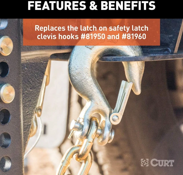 Alt view image 4 of 5 - Replacement Clevis Hook Safety Latch for