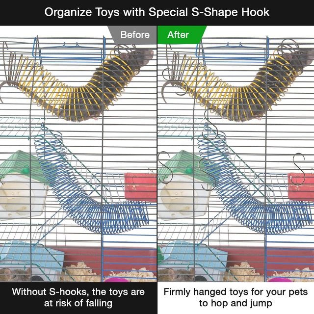 Alt view image 5 of 7 - S-Shaped Metal Hooks, Space Saver, Organize Pots, Pans, and Utensils, Ideal for Bird Feeders and Chimes, Stainless Steel, 10 Pcs