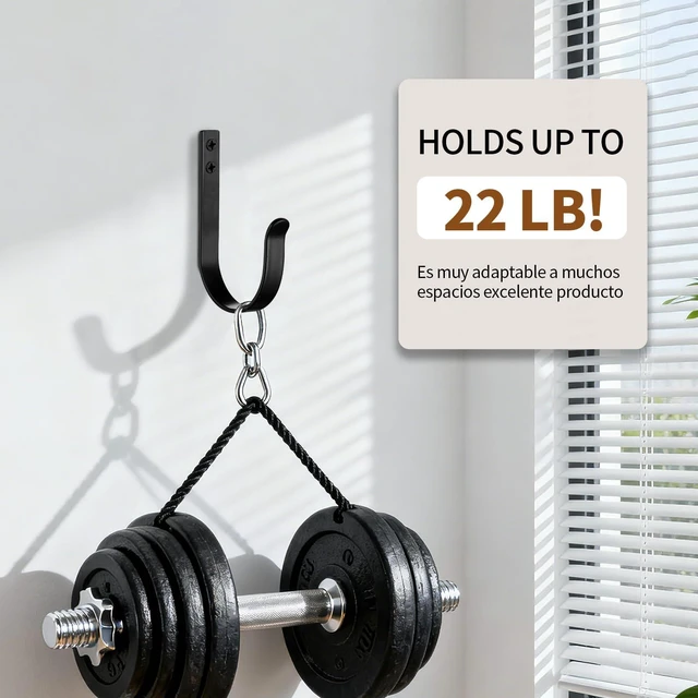Alt view image 2 of 7 - 5 Pack Heavy Duty Wall Hooks, 22 LB Load Bearing Stainless Steel Single Prong Coat Hooks Wall Mounted for Bathroom Towel, Coat, Backpack, Entryway, Black