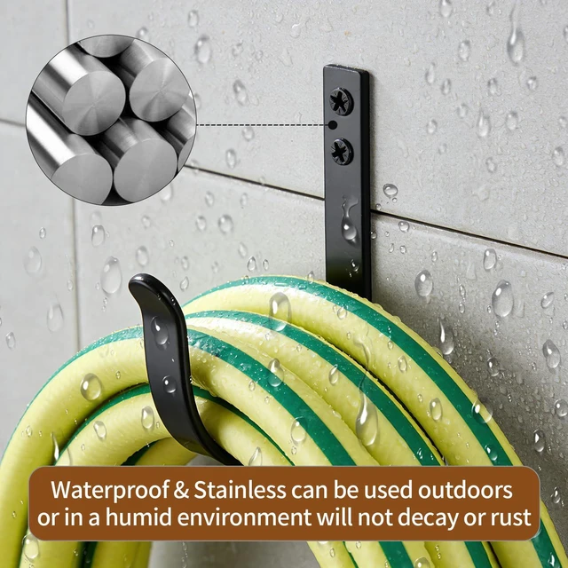 Alt view image 5 of 7 - 5 Pack Heavy Duty Wall Hooks, 22 LB Load Bearing Stainless Steel Single Prong Coat Hooks Wall Mounted for Bathroom Towel, Coat, Backpack, Entryway, Black