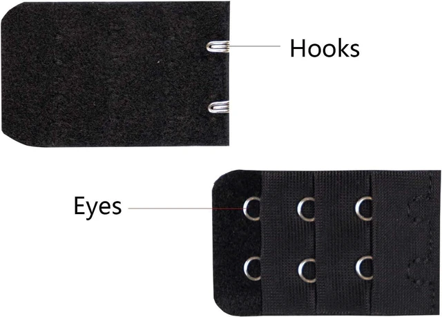 Alt view image 3 of 5 - 60 Set Sewing Hooks and Eyes Closure for Bra Clothing Trousers Skirt DIY Craft, Trousers Skirt Sewing DIY Craft, 3 Sizes, Black and Silver