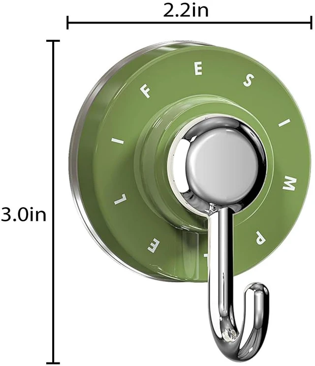 Alt view image 2 of 7 - 2PCS Suction Cup Hooks Heavy Duty Removable and Reusable, No Drills No Residue for Bathroom, Kitchen, Shower, Glass & Tile Multi-Color