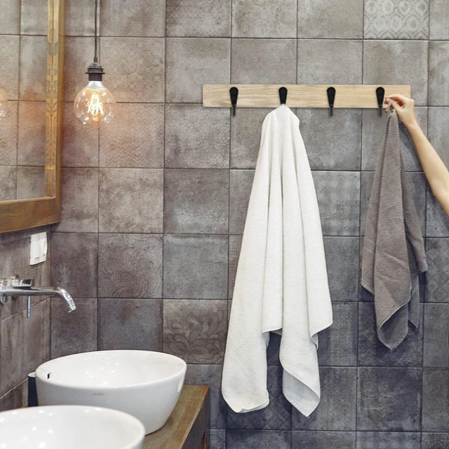 Alt view image 7 of 7 - 6 Pcs Wall Mounted Clothes Hook with 12 Screws,Suitable for Keys,Bathrobes,Scarves,Bags,Hats,Coffee Cups,Etc-Silver