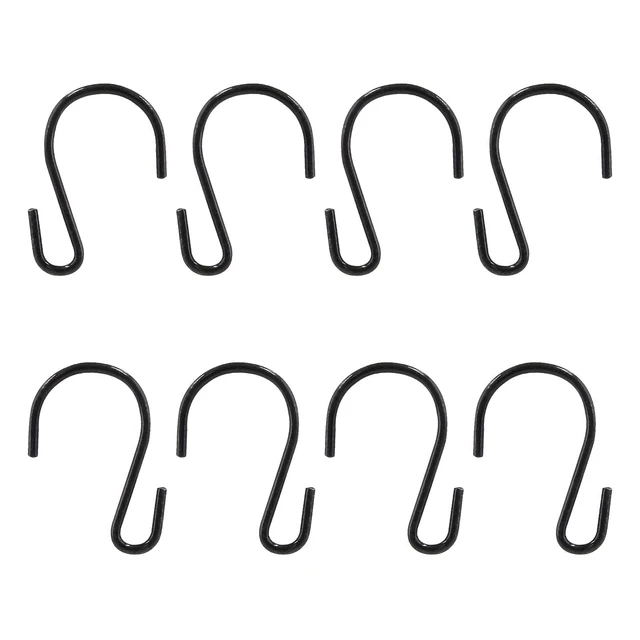 Alt view image 3 of 7 - 40Pcs 1 Inch S Hooks Small S Shaped Hooks, Black | Mini Hook Connectors, Christmas Decoration Ornament Hook for Hanging Jewelry, DIY, Crafts, Key