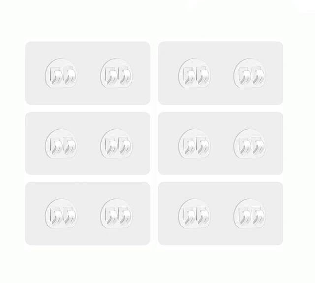 Main image of Shower Caddy Adhesive Hooks Replacement for Bathroom, No Drilling | 6 Pack, Strong Adhesive Hooks, for Bathroom Storage Shelves & Kitchen Racks Rack, Waterproof