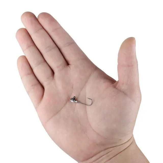 Alt view image 3 of 4 - Hybrid Jighead, Fish Head, Size 4 Hook, 1/32 oz, Sticky Sharp Hook Point, Conical Bait-Keeper, High-Def Details and Realistic 3D Eye