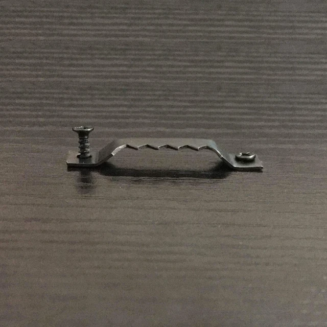 Alt view image 3 of 7 - 50 Pack Small Metal Sawtooth Picture Hangers with Screws (Black) | Metal Picture Hanging Kit, Picture Frames Hooks, Picture Hanging Hardware for Photo Frames, Artwork, Paintings, Clock, Canvas