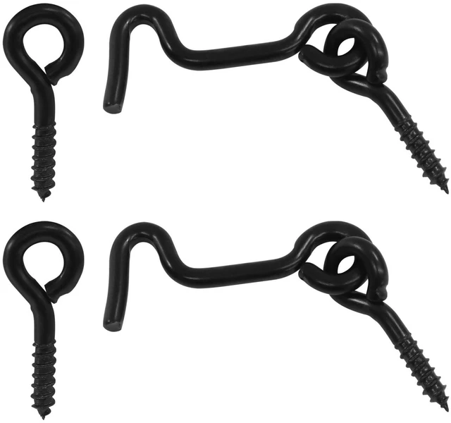 Main image of 5 Pack Cabin Gate Hook and Eye Latch 1.7 in Swivel Window Door Hook | Gate Door Swivel Window Door Hook with Mounting Screws
