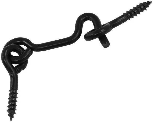 Alt view image 3 of 5 - 5 Pack Cabin Gate Hook and Eye Latch 1.7 in Swivel Window Door Hook | Gate Door Swivel Window Door Hook with Mounting Screws