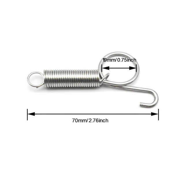 Alt view image 2 of 5 - 4 Pack Cage Door Spring Latch Hook, Large