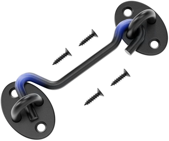 Main image of 4" Hook and Eye Latch 1 Pack, Privacy Eye Hook Latch, Door Hook Lock, 1Pack | for Indoor Outdoor Slide/Barn/Shed/Door, Window, Fences Cabinet, Barn Door Latch