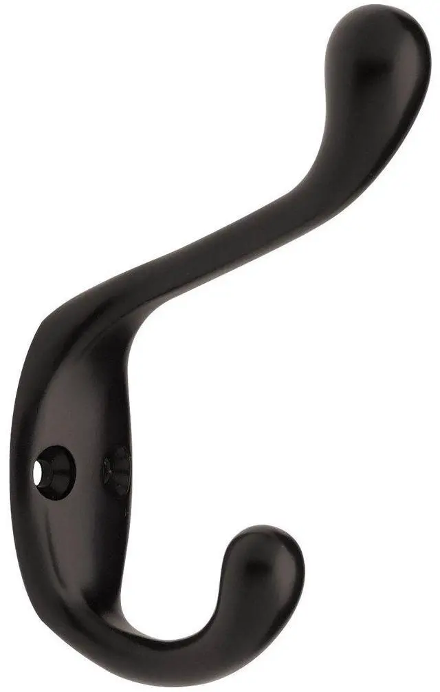 Main image of 3-Inch Heavy Duty Coat and Hat Hook, Flat Black