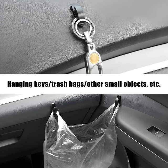 Alt view image 6 of 6 - 10 PCS Car Sticky Hooks, Multifunctional Vehicle Adhesive Hooks, Hanging Auto Storage Hooks for Key USB Cable Earphone Cable, Universal Interior Decor Car Accessories (10 PCS)