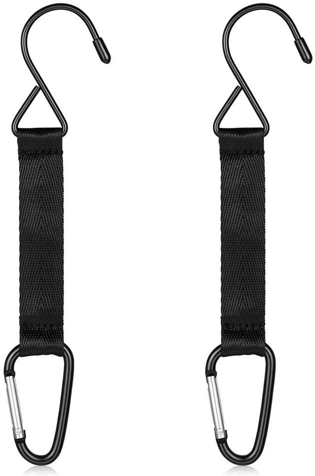 Main image of 2Pcs Fence Hooks for Hanging, Bag Hook for Fence Outdoor Camping | fence clips for backpacks fence hooks for hanging, carabiner hook for backpacks, outdoor camping and sports equipment