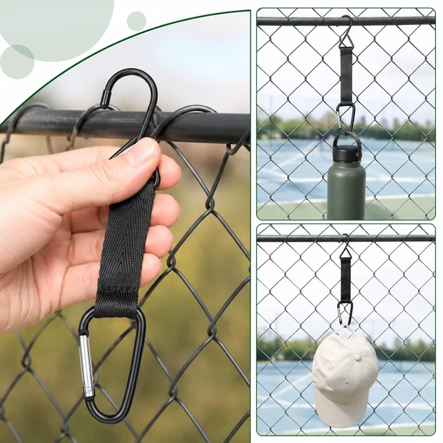 Alt view image 3 of 7 - 2Pcs Fence Hooks for Hanging, Bag Hook for Fence Outdoor Camping | fence clips for backpacks fence hooks for hanging, carabiner hook for backpacks, outdoor camping and sports equipment