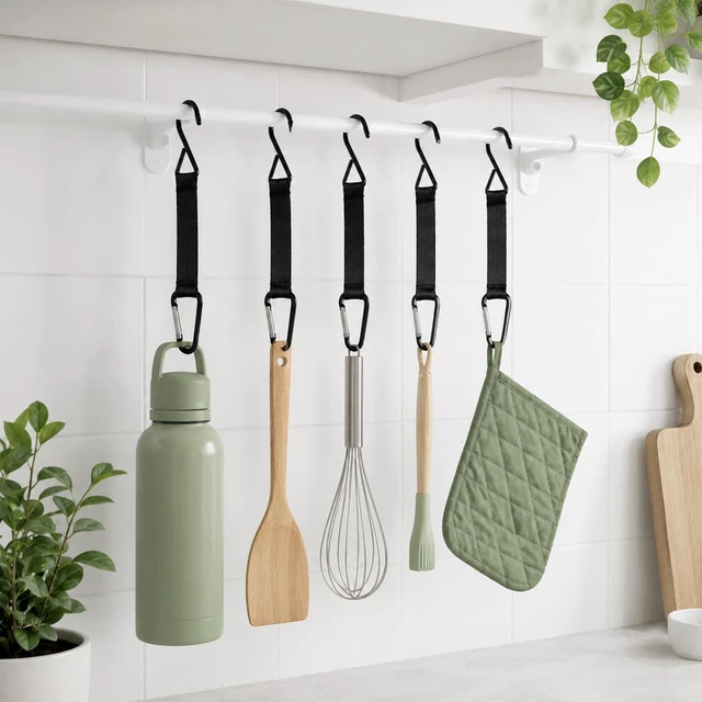Alt view image 4 of 7 - 2Pcs Fence Hooks for Hanging, Bag Hook for Fence Outdoor Camping | fence clips for backpacks fence hooks for hanging, carabiner hook for backpacks, outdoor camping and sports equipment