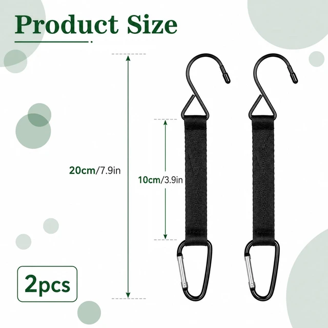Alt view image 5 of 7 - 2Pcs Fence Hooks for Hanging, Bag Hook for Fence Outdoor Camping | fence clips for backpacks fence hooks for hanging, carabiner hook for backpacks, outdoor camping and sports equipment