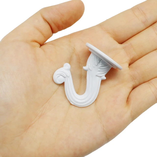 Alt view image 4 of 5 - 38mm/1.52" Ceiling Heavy Duty Hooks, White, 2 Sets | Indoor Outdoor, Swag Ceiling Hook Hardware, For Chandeliers/Wind Chimes/Ornament/Hanging Plants
