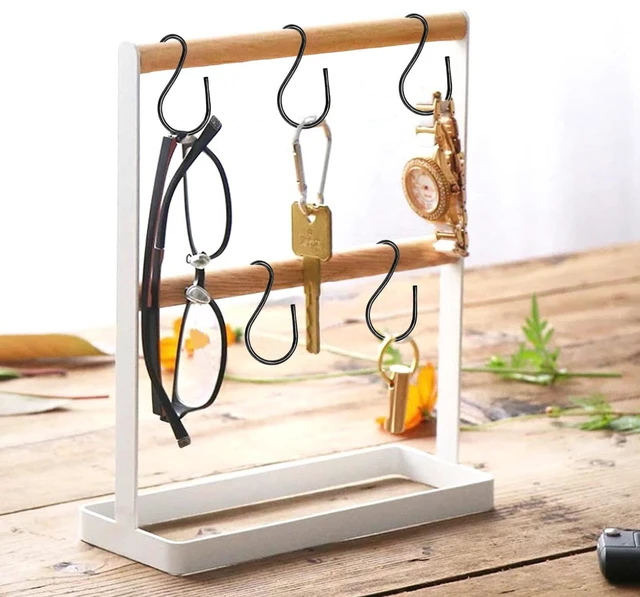 Alt view image 7 of 7 - S Shaped Hooks, 40 x 23mm/1.57" x 0.9", 40 Pcs, Black | Mini Hanging Hooks, Metal Hangers, Ornament Hooks, For Jewelry, Pot, Crafts, Plants