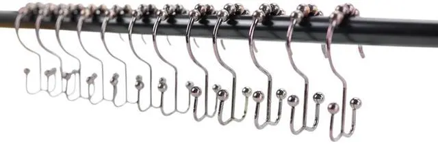 Alt view image 5 of 6 - 12-Pack Shower Curtain Double-Hooks Oil Rubbed Bronze