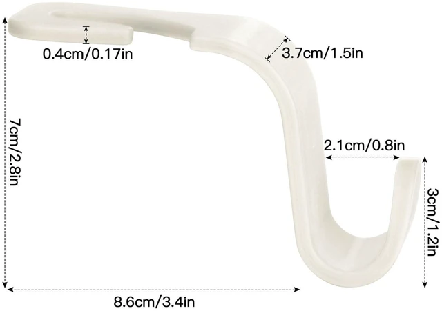 Alt view image 2 of 7 - 4 Pack Car Headrest Hook Universal Car Seat Hook Auto Hook Car Back Seat Hangers Storage Organizer (White)
