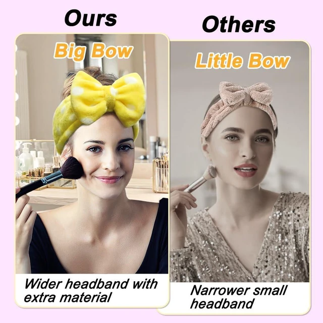 Alt view image 2 of 7 - t Super Soft Polka Dots Wash Cosmetic Headband Hairlace (yellow polka dots)