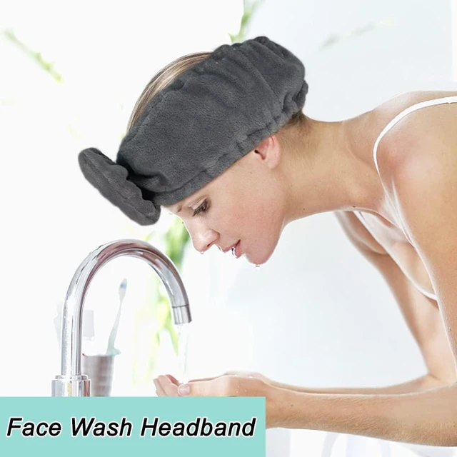 Alt view image 5 of 7 - Soft Women Makeup Headband with Bow for Washing Face | Washable Girls Spa Headband, Stretches to 12.5 in, Keeps Hair Back and Dry for Facial Masks, Skincare and Showers