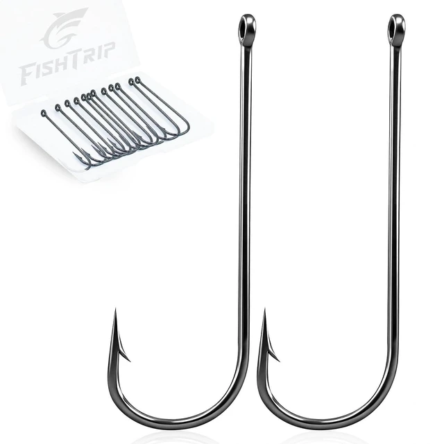 Main image of 100Pcs Aberdeen Fishing Hooks, Long Shank Hooks for Freshwater | High Carbon Steel, Ultra Sharp Light Wire, Live Bait Hooks for Sunfish Bass Trout Crappie Bream Panfish Bluegill Size 16#-6/0