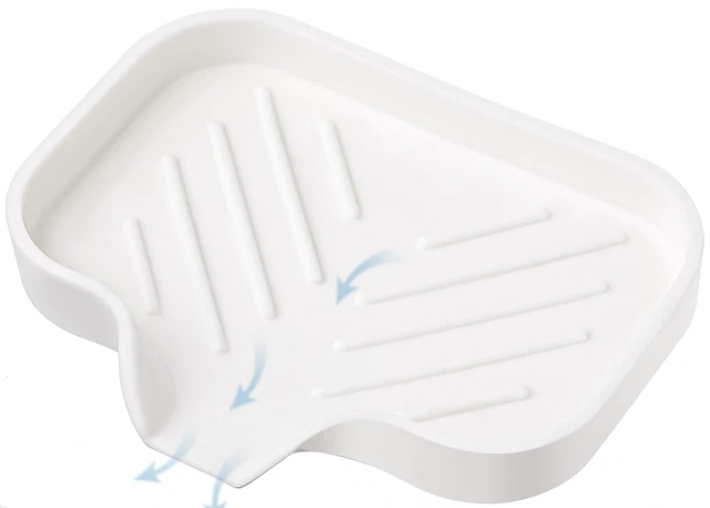 Alt view image 4 of 7 - Silicone Soap Dish & Tray - Self Draining, Durable Rubber with Drainage - Kitchen & Shower Soap Holder