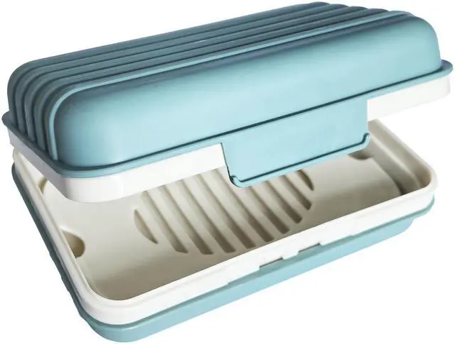 Main image of Travel Soap Case, Shower Bar Soap Dish Holder, Soap Box Container | Bar Soap Dish with Lid Travel Soap Case Draining Soap Box for Traveling, Camping, Hiking, Gym, Portable, Leakproof, Blue