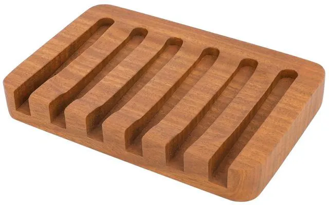 Main image of Teak Wood Soap Dish - Bar Soap Holder & Soap Saver for Shower, Bathroom, Sink, Kitchen & Countertop (1)