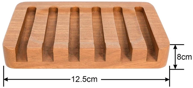 Alt view image 2 of 6 - Teak Wood Soap Dish - Bar Soap Holder & Soap Saver for Shower, Bathroom, Sink, Kitchen & Countertop (1)